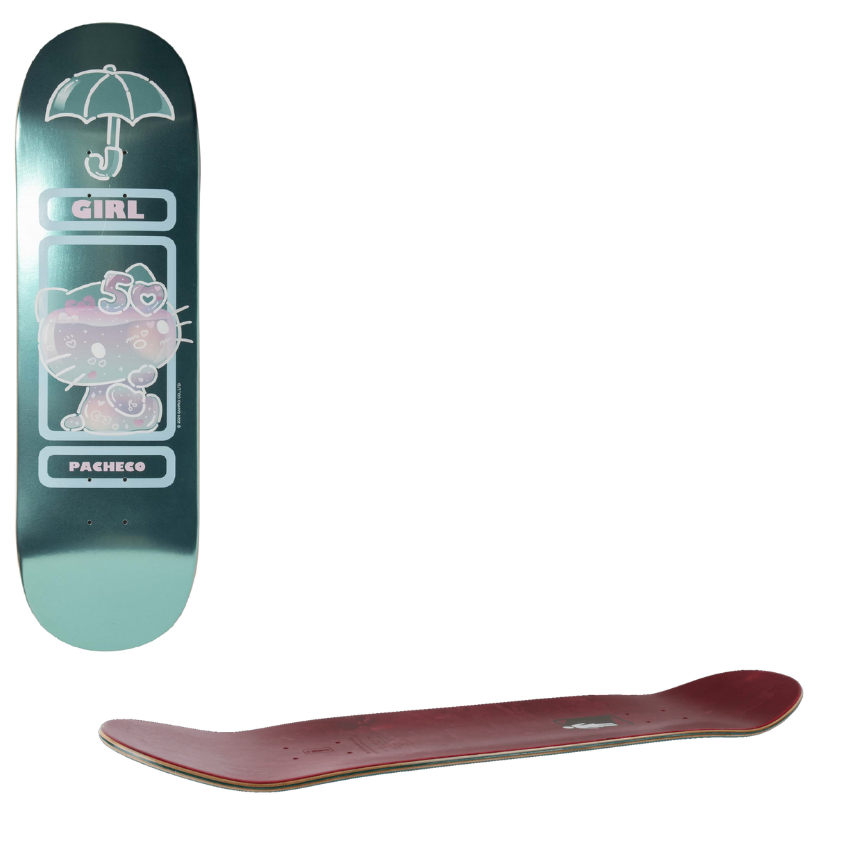 Girl x Hello Kitty 50th Anniversary Skateboard Deck - Pacheco 8.5"