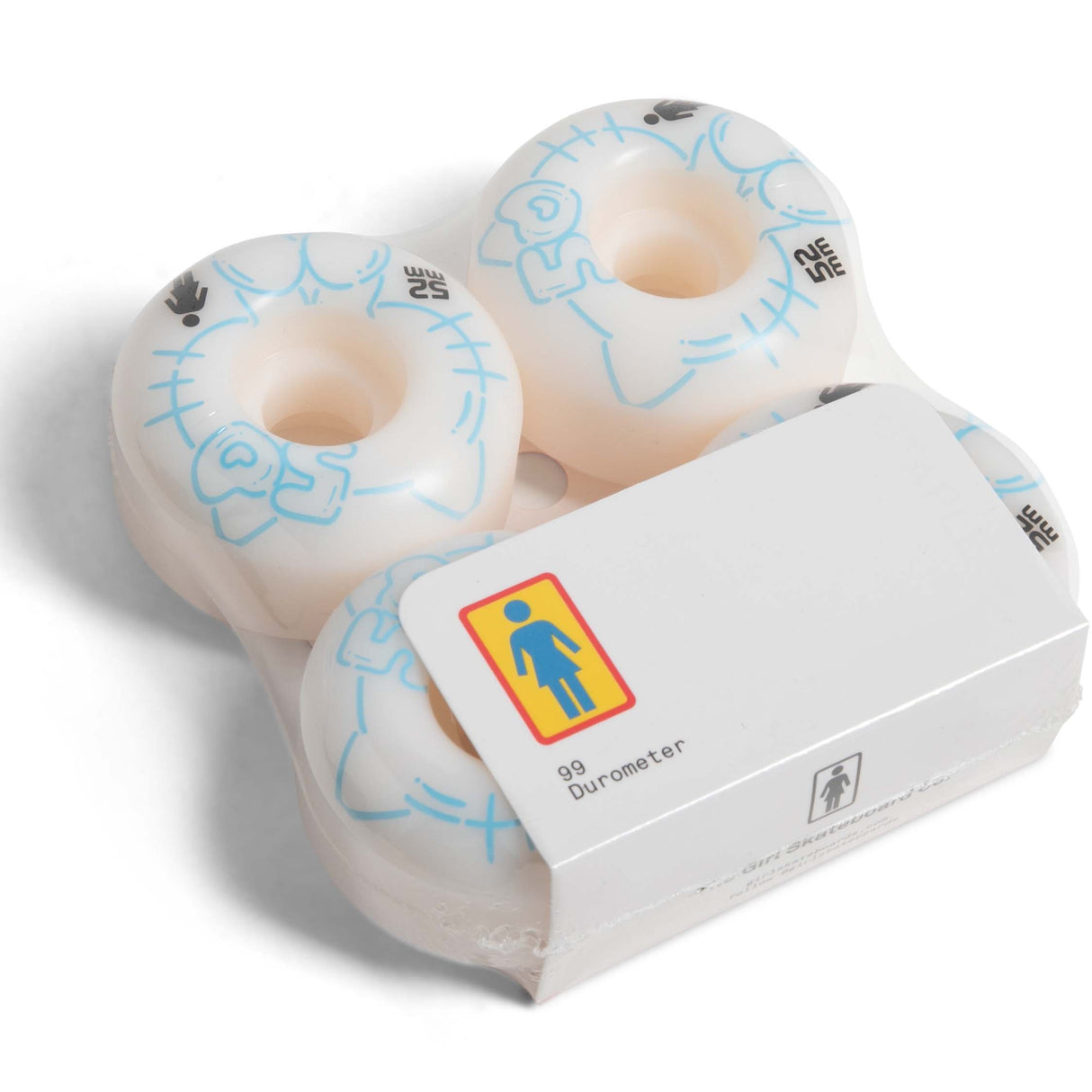 Girl x Hello Kitty 50th Anniversary Skateboard Wheels - White 52mm