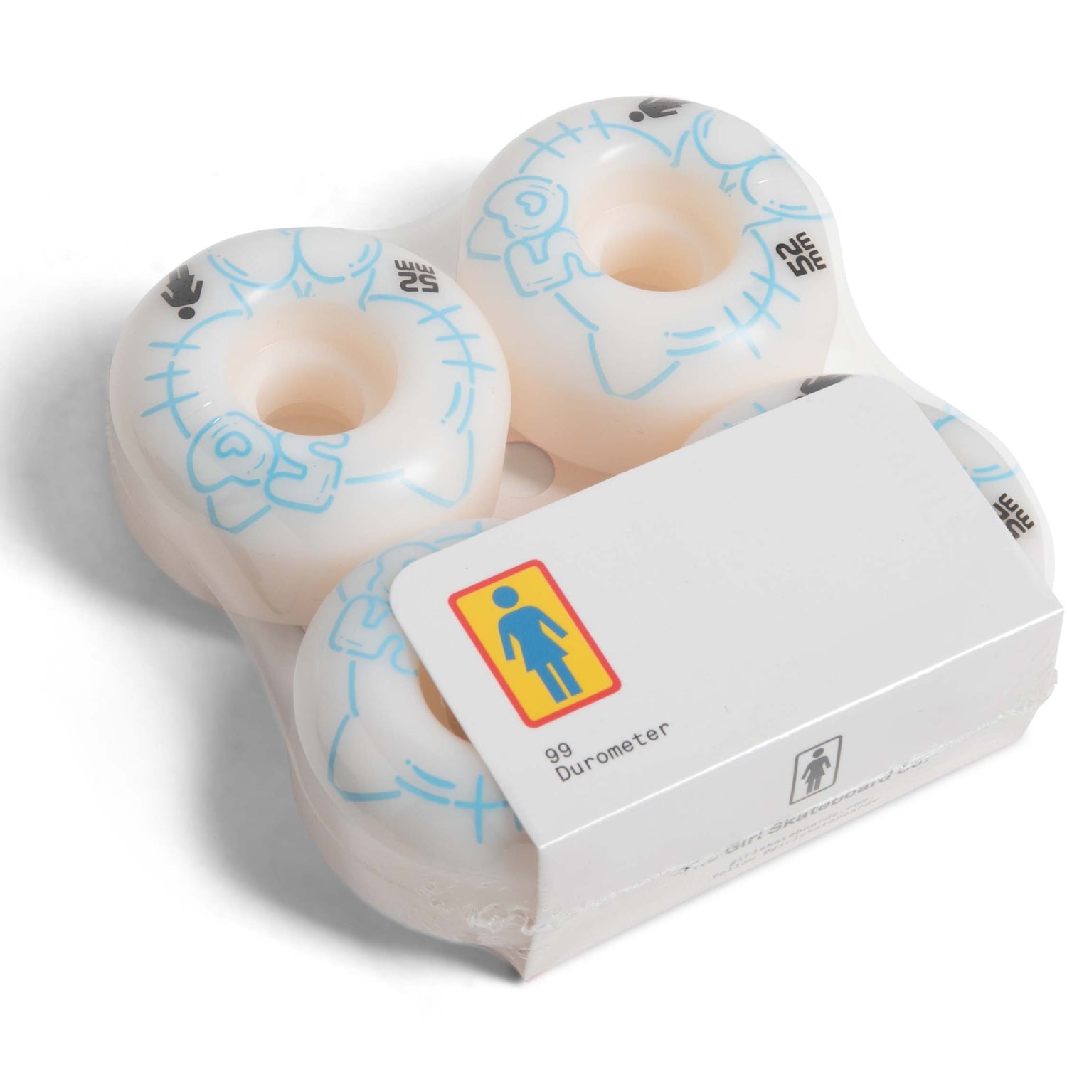 Girl x Hello Kitty 50th Anniversary Skateboard Wheels - White 52mm