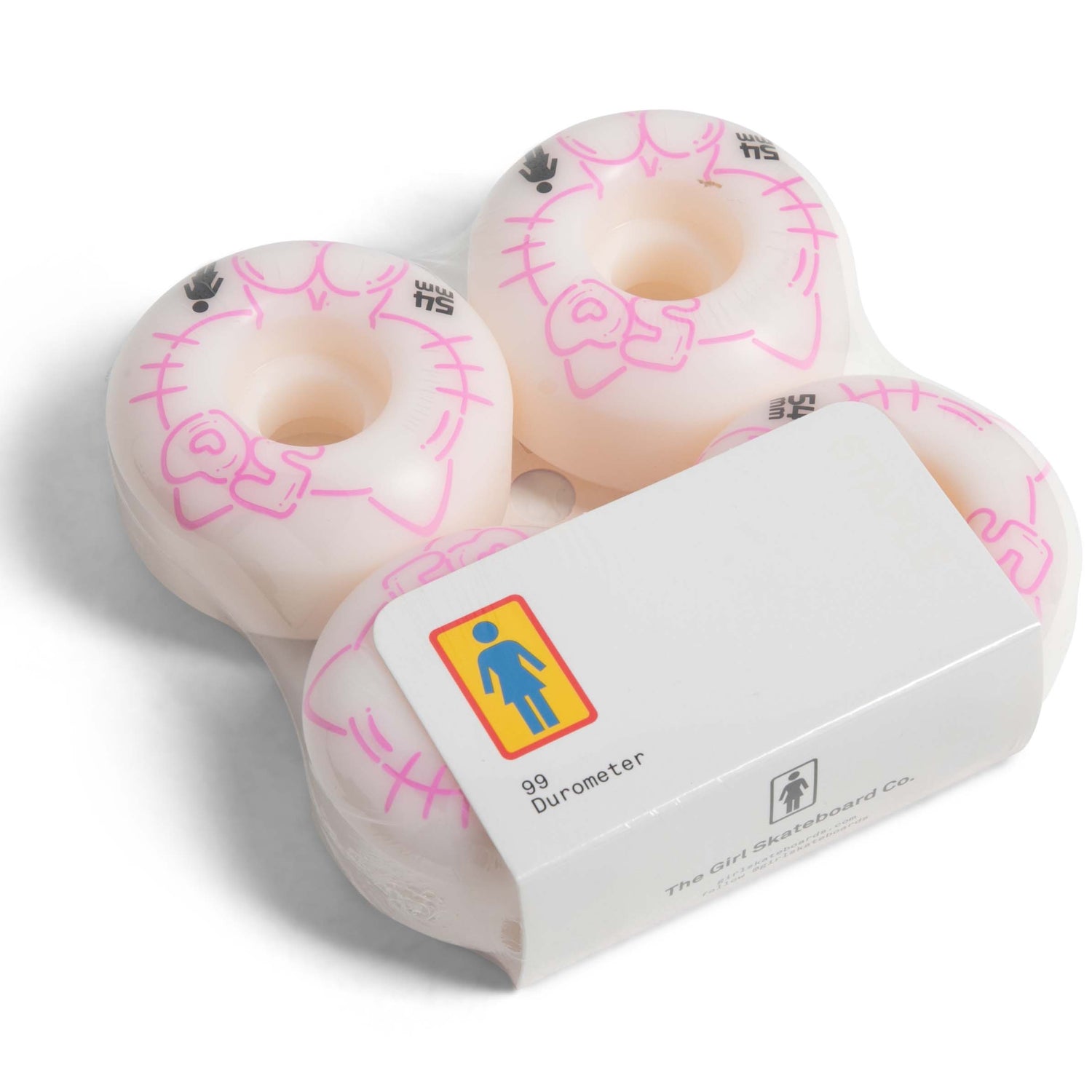Girl x Hello Kitty 50th Anniversary Skateboard Wheels - White 54mm