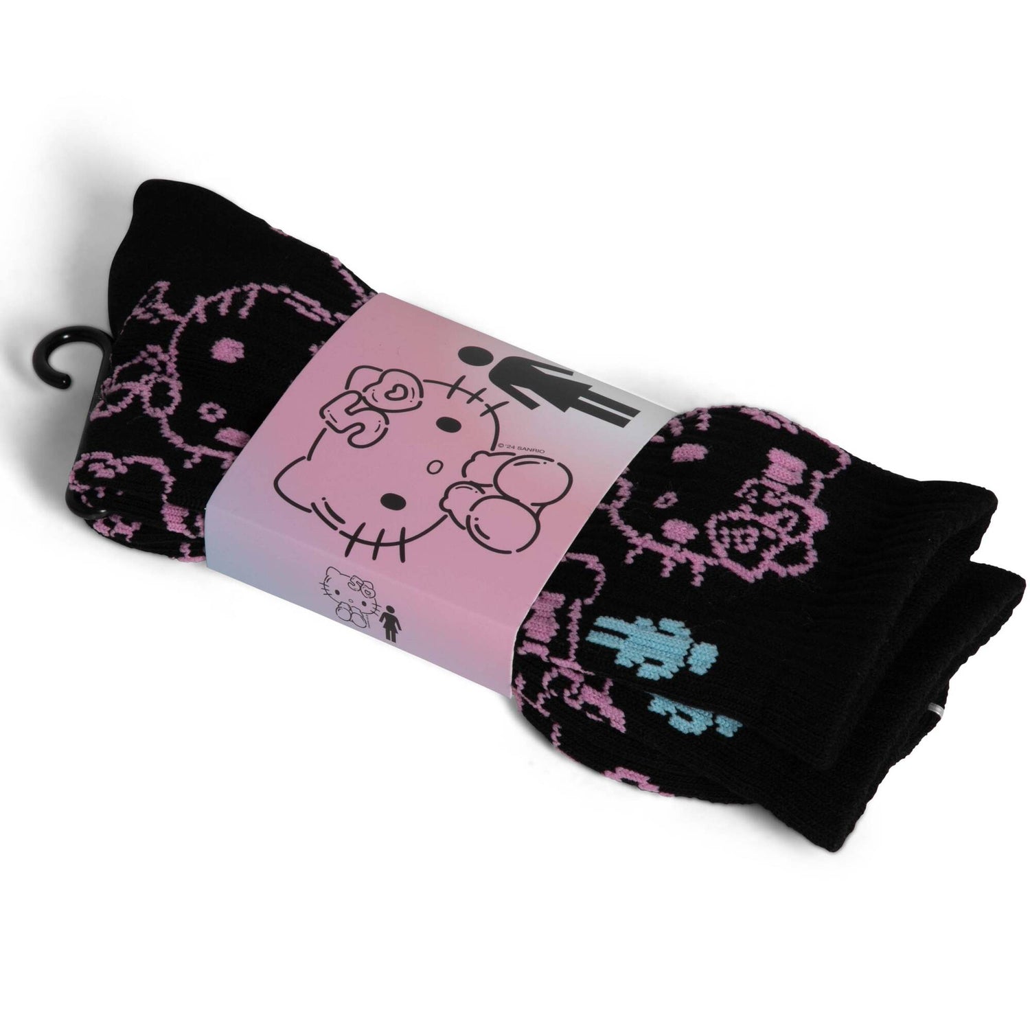 Girl x Hello Kitty All Over Socks - Black