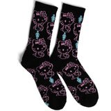 Girl x Hello Kitty All Over Socks - Black