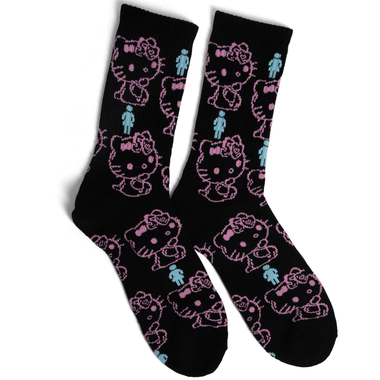 Girl x Hello Kitty All Over Socks - Black
