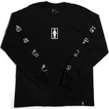 Girl x Hello Kitty Sleeve L/S T Shirt - Black