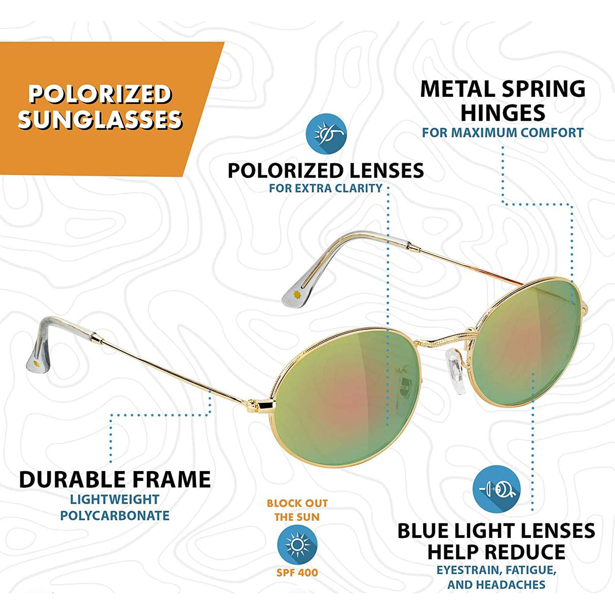 Glassy Campbell Sunglasses - Gold