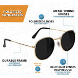 Glassy Hudson Sunglasses - Black/Gold