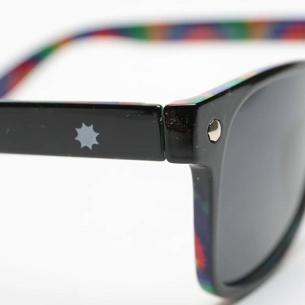 Glassy Leonard Polarised Sunglasses - Black/Tie-Dye