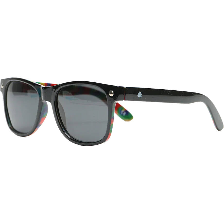 Glassy Leonard Polarised Sunglasses - Black/Tie-Dye