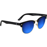 Glassy Morrison Polarised Sunglasses - Black/Blue Mirror
