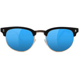 Glassy Morrison Polarised Sunglasses - Black/Blue Mirror