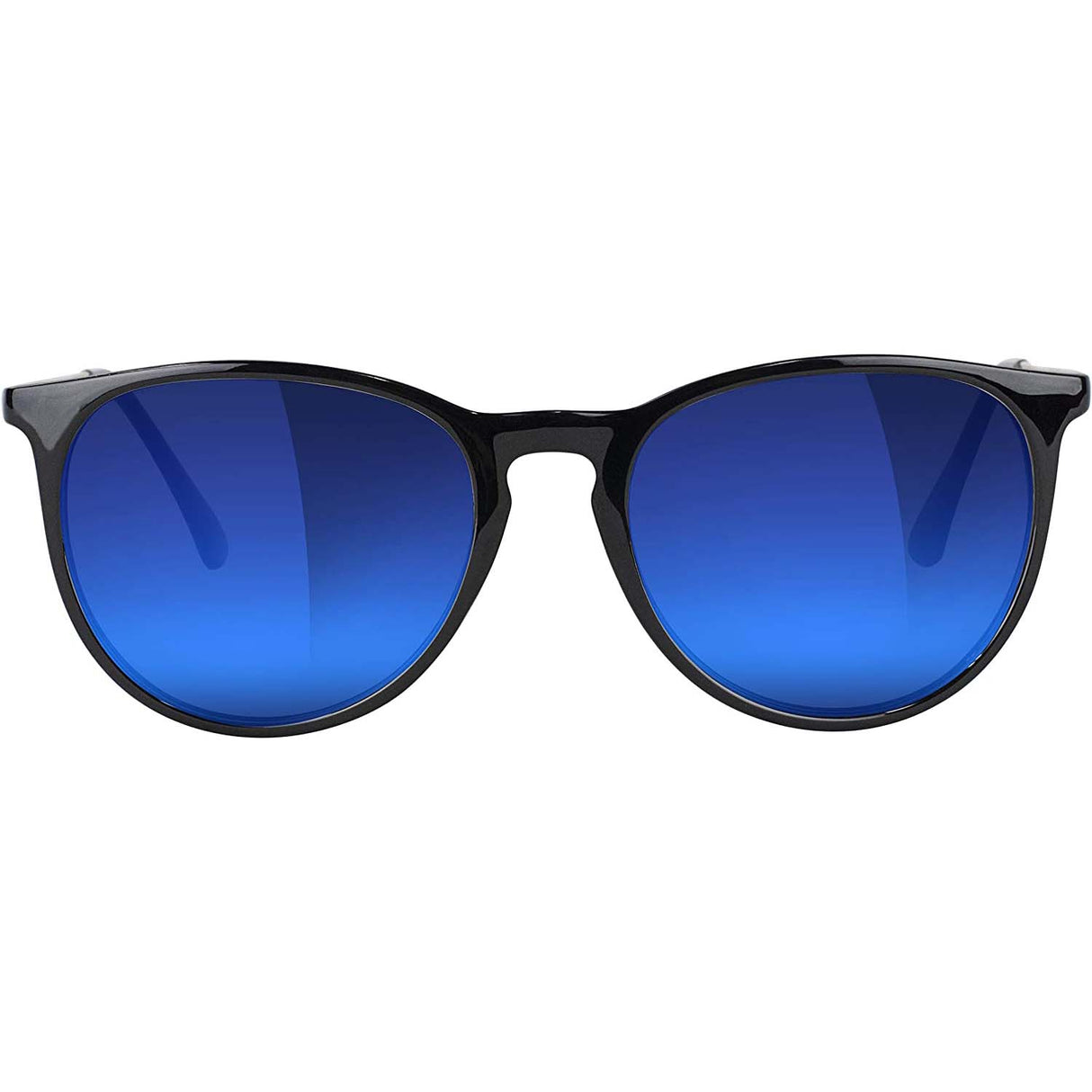 Glassy Sierra Sunglasses - Black/Gold/Blue Mirror