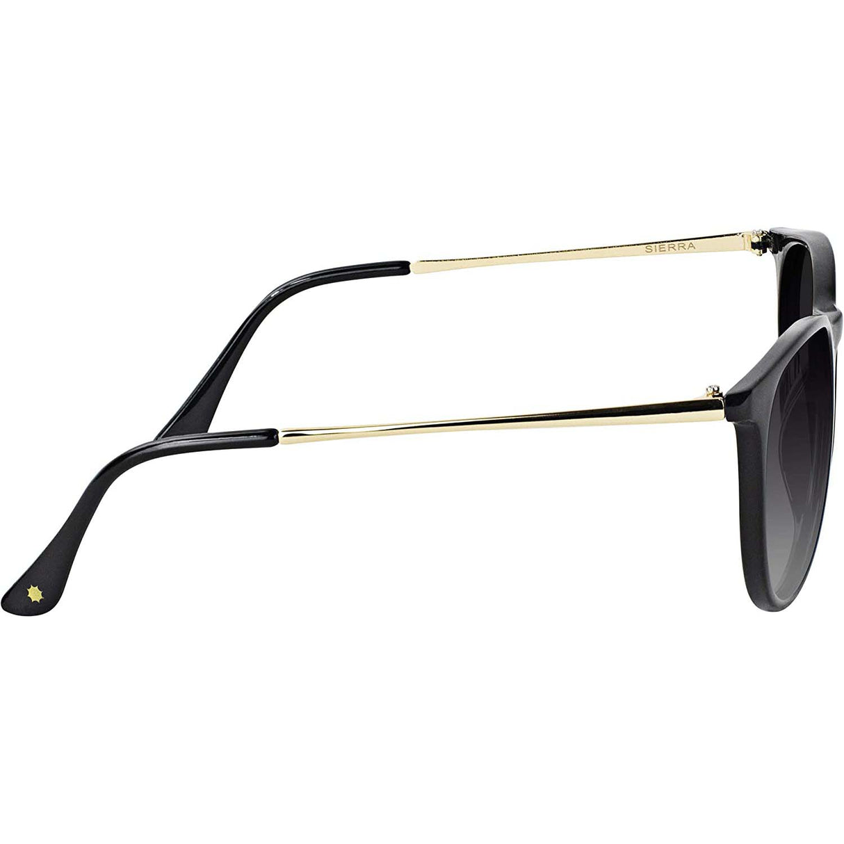 Glassy Sierra Sunglasses - Black/Gold/Gradiant Smoke