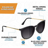 Glassy Sierra Sunglasses - Black/Gold/Gradiant Smoke