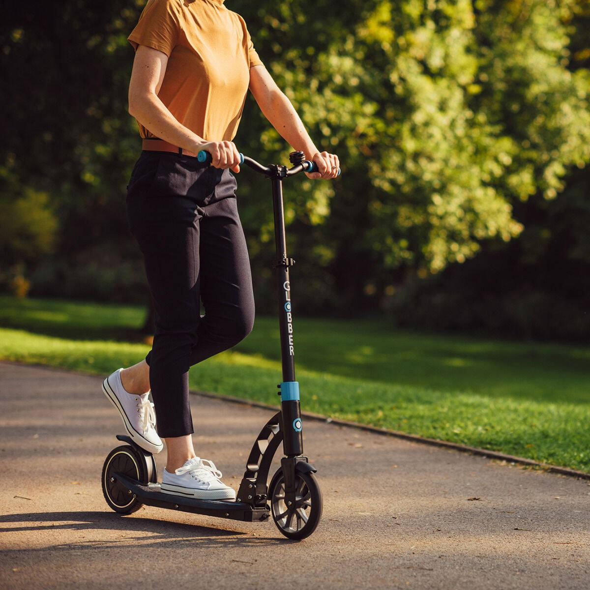 Globber One K E-Motion 15 V3 Electric Scooter - Black/Sky Blue