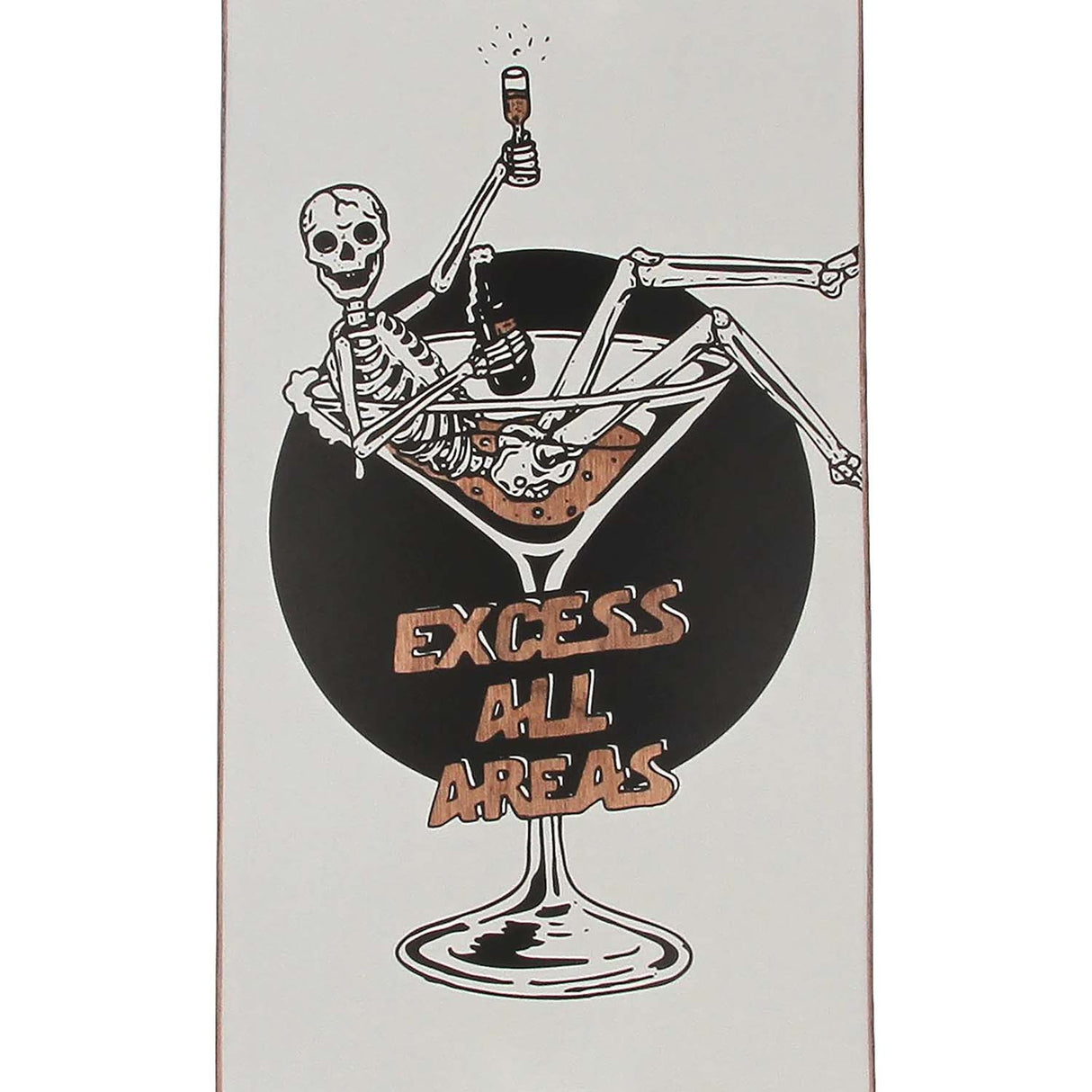 Globe Excess Complete Skateboard - White/Brown 8"