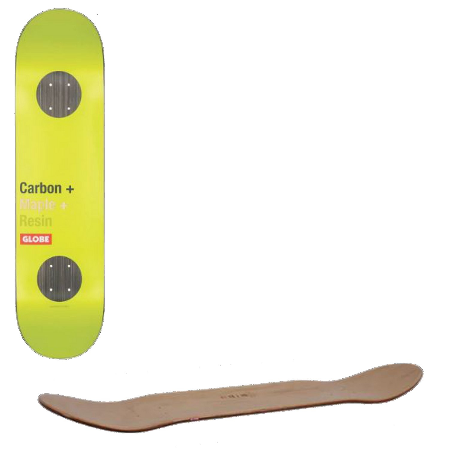 Globe G3 Bar Impact Skateboard Deck 8'' - Toxic Yellow