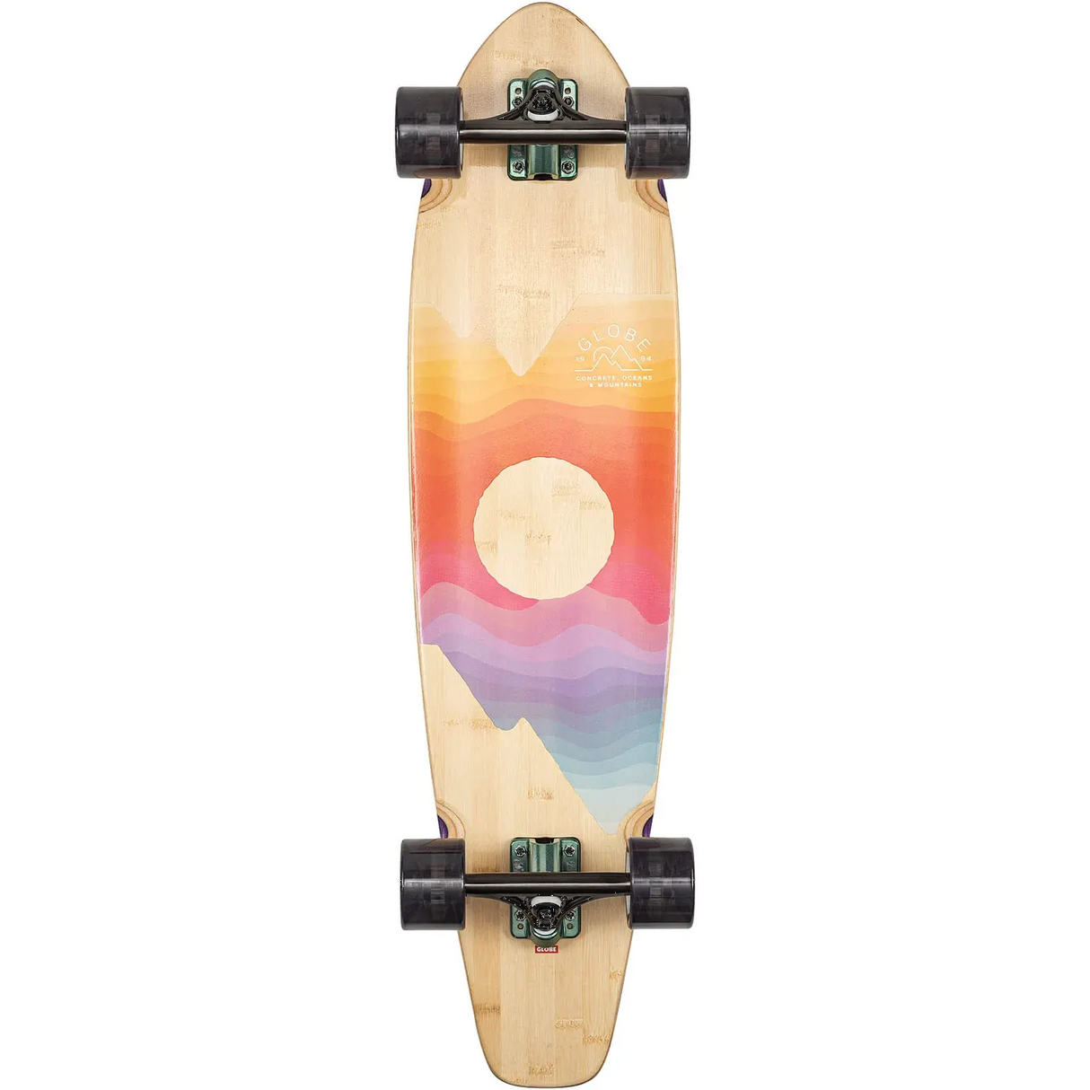 Globe Arcadia Complete Cruiser Longboard - Bamboo/Mountains 35.875''
