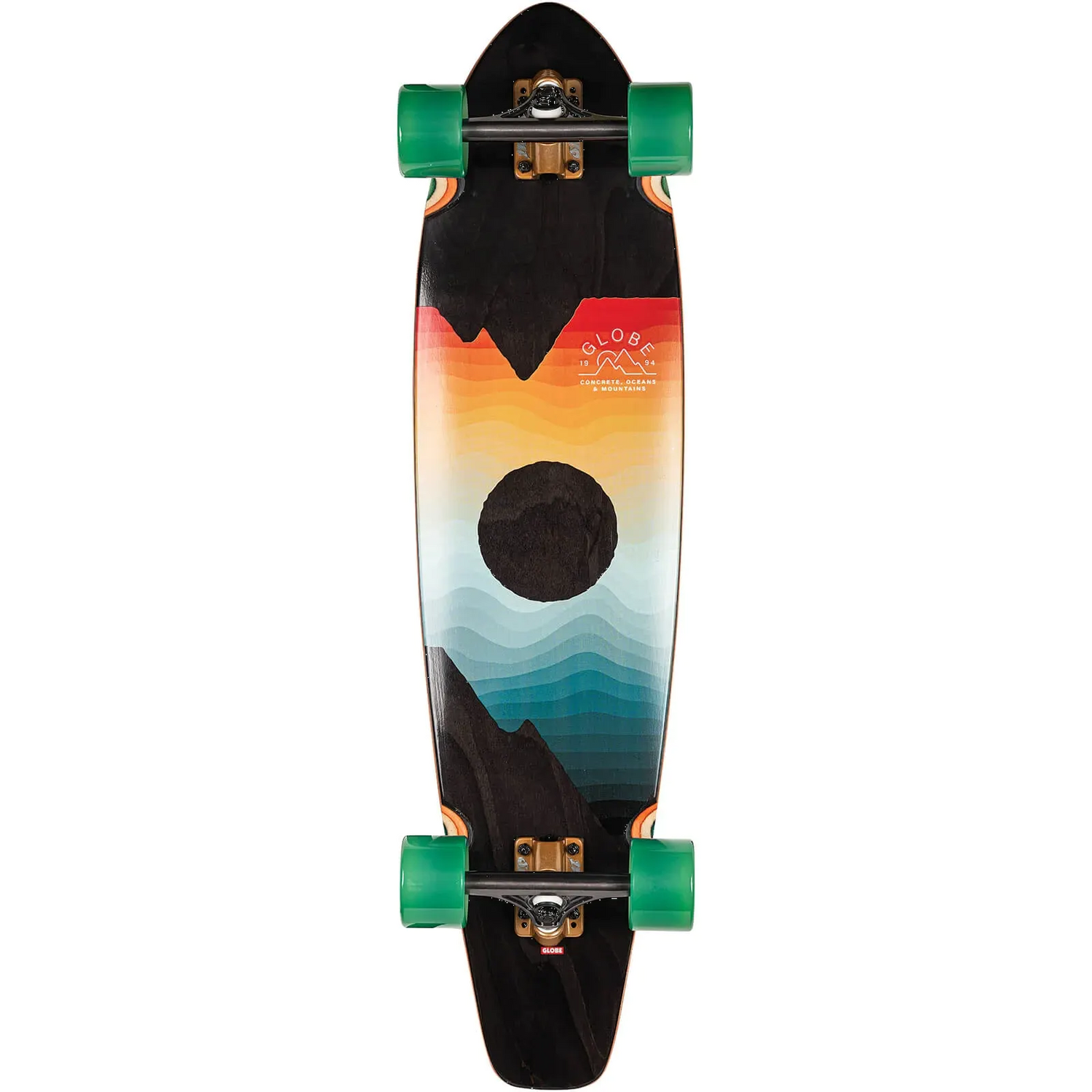 Globe Arcadia Complete Cruiser Longboard - Black Maple/Chromeset 35.875''