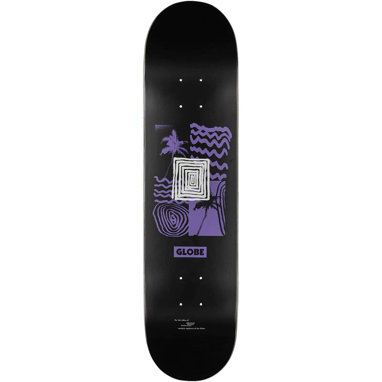Globe G1 Fairweather Skateboard Deck - Black/Purple 7.75''