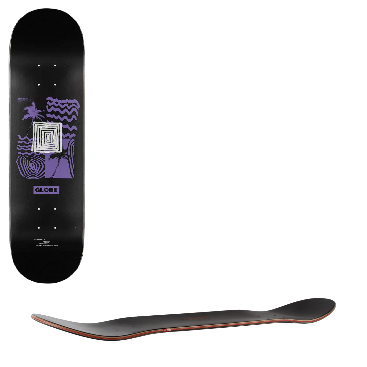 Globe G1 Fairweather Skateboard Deck - Black/Purple 7.75''