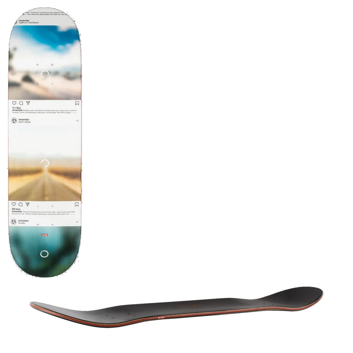 Globe G2 Sprawl Skateboard Deck - Disappearing Trees 8.125''