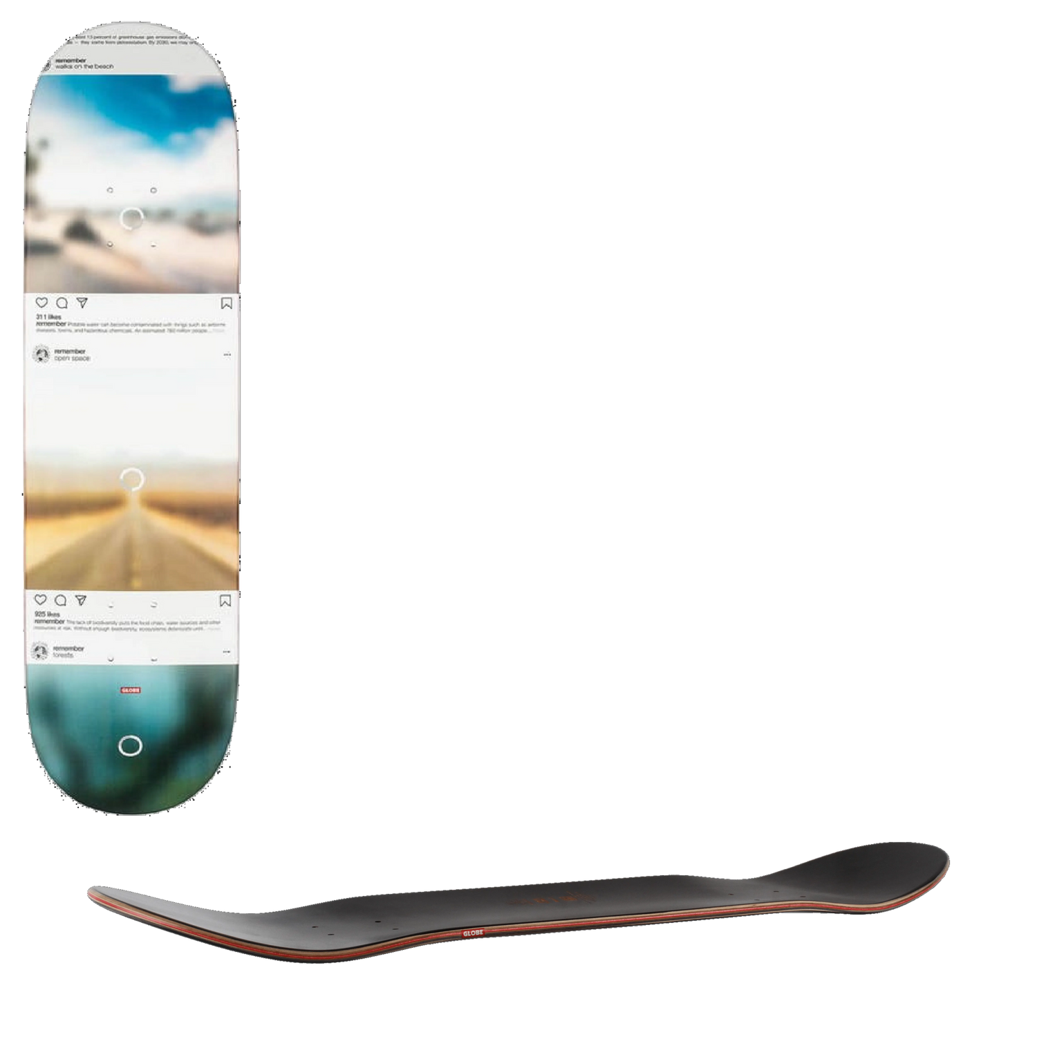 Globe G2 Sprawl Skateboard Deck - Disappearing Trees 8.125''