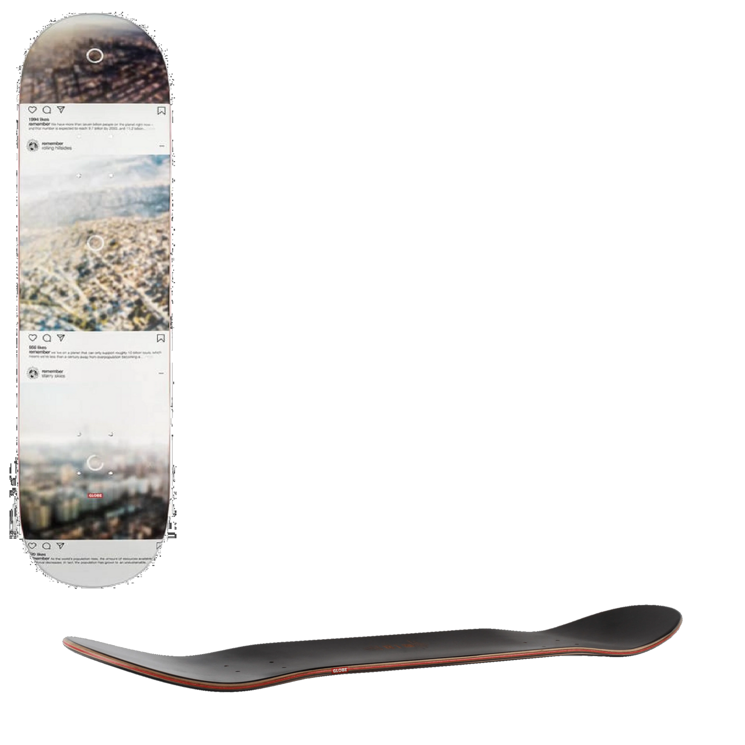 Globe G2 Sprawl Skateboard Deck - Metropolypse 8''