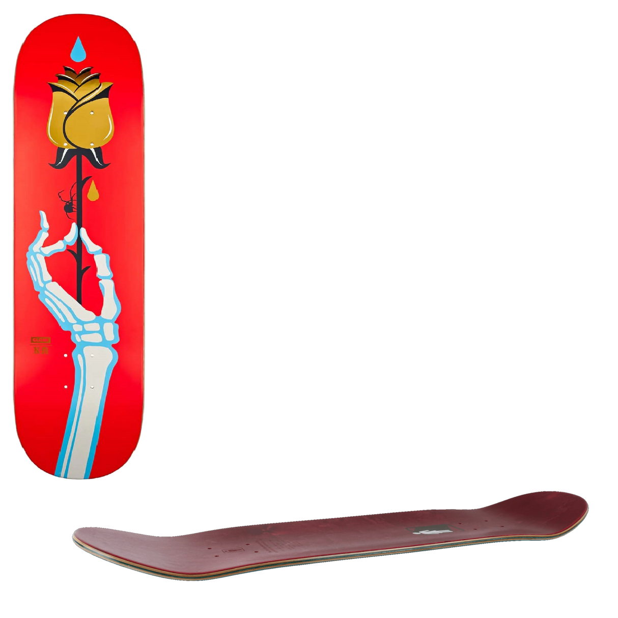 Globe G2 Never Made Skateboard Deck - La Vie En Rose Above - 8"