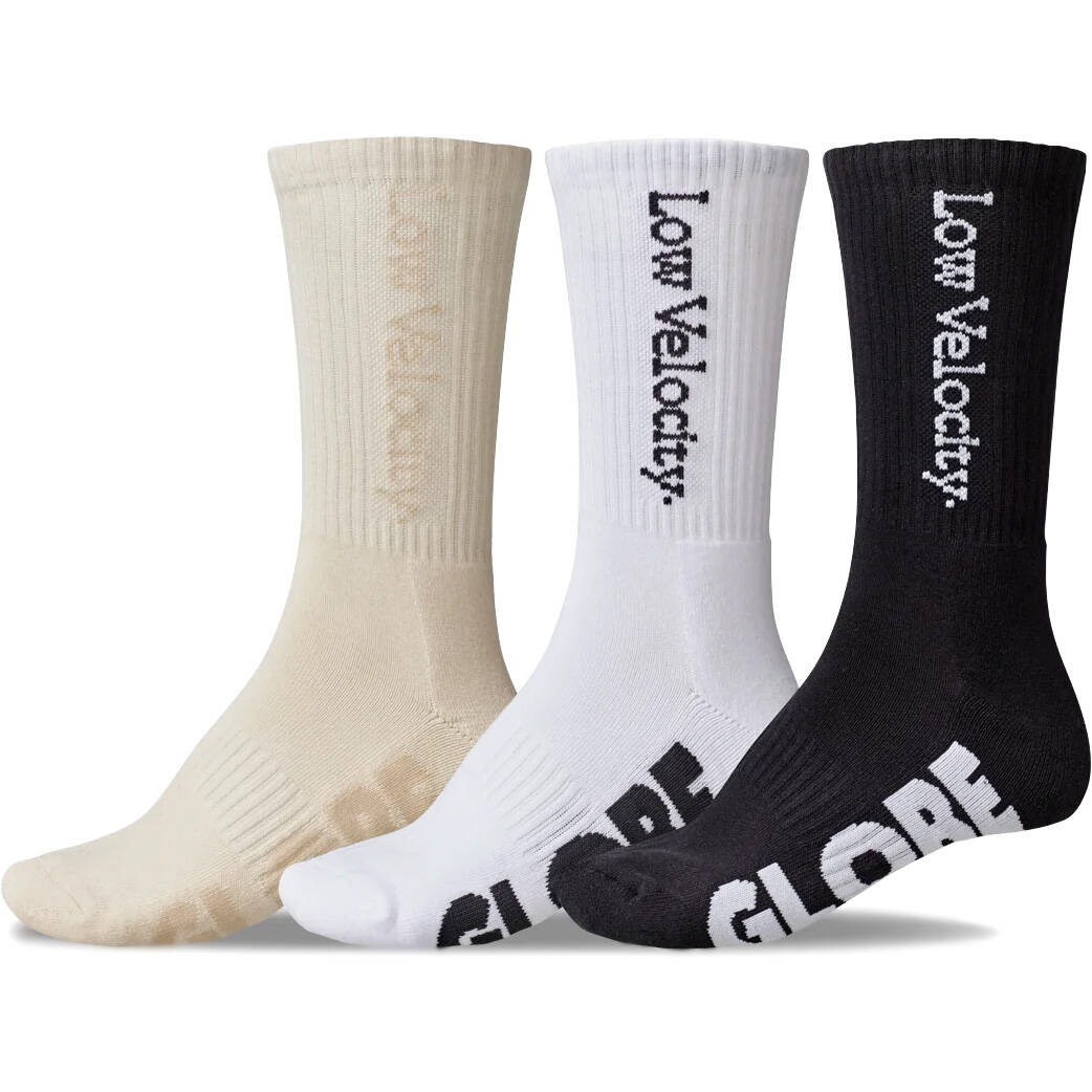Globe Low Velocity Crew Socks - Assorted 3 pack