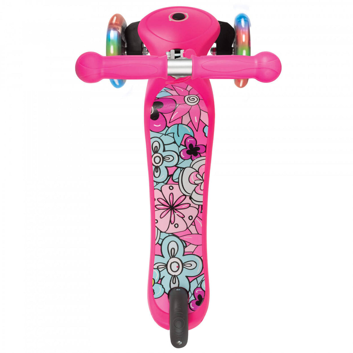 Globber My Free Primo Fantasy Lights Complete Scooter - Big Flower Neon Pink