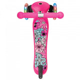 Globber My Free Primo Fantasy Lights Complete Scooter - Big Flower Neon Pink