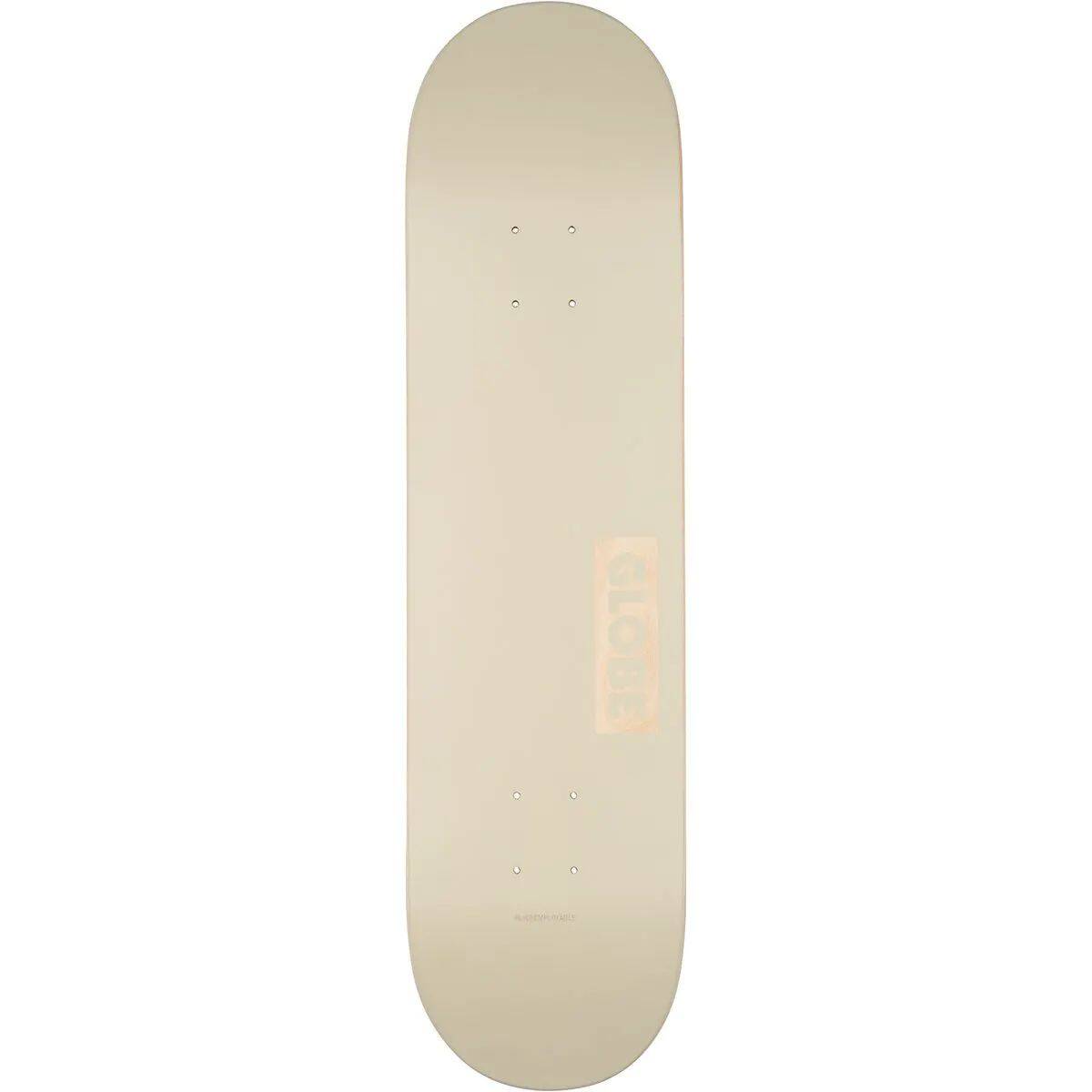 Globe Goodstock Custom Skateboard - Off White 8"