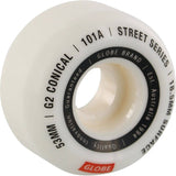 Globe G2 Conical Street Skateboard Wheels - White/Essential 53mm