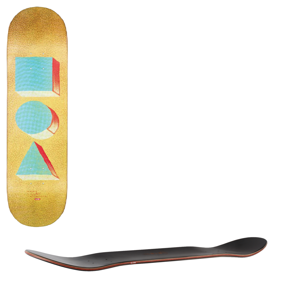 Globe G1 D Stack Skateboard Deck - Blue/Orange 7.75"