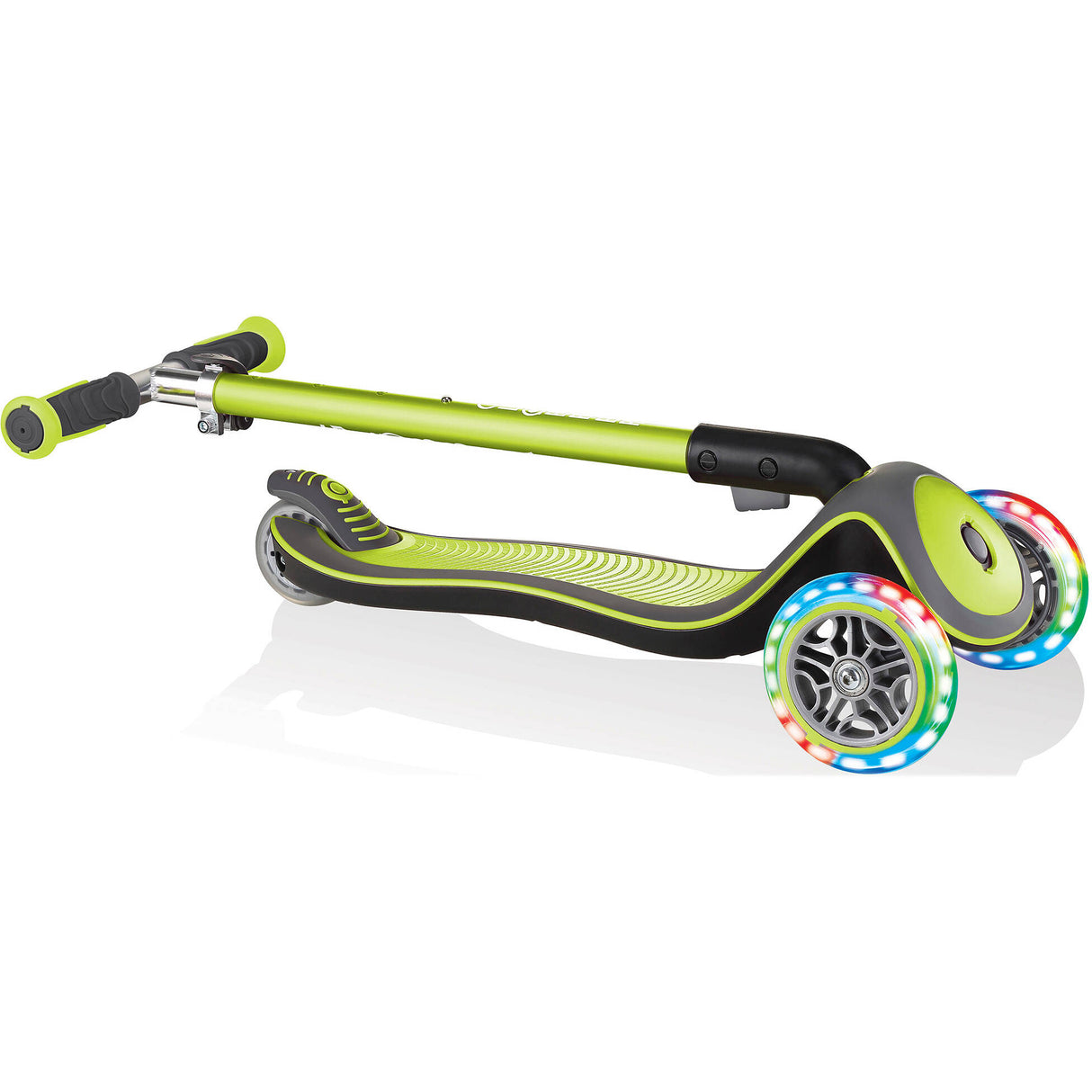 Globber Elite Deluxe Lights Light-Up Complete Scooter - Lime