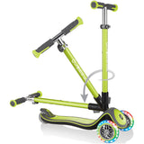 Globber Elite Deluxe Lights Light-Up Complete Scooter - Lime