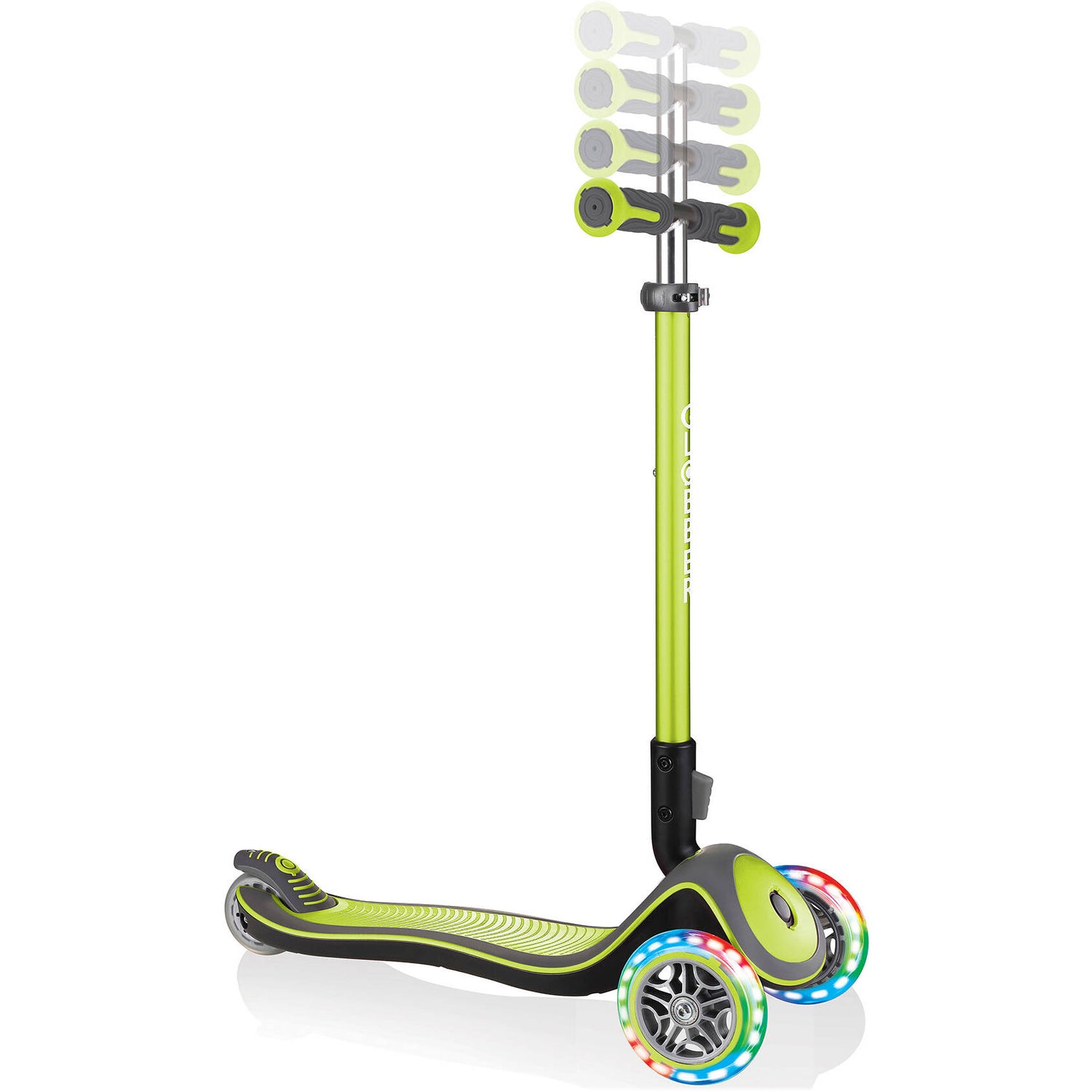 Globber Elite Deluxe Lights Light-Up Complete Scooter - Lime