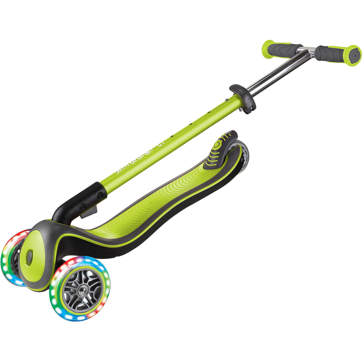 Globber Elite Deluxe Lights Light-Up Complete Scooter - Lime