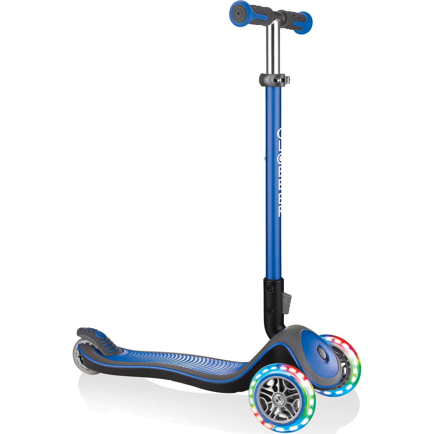 Globber Elite Deluxe Lights Complete Scooter - Navy Blue