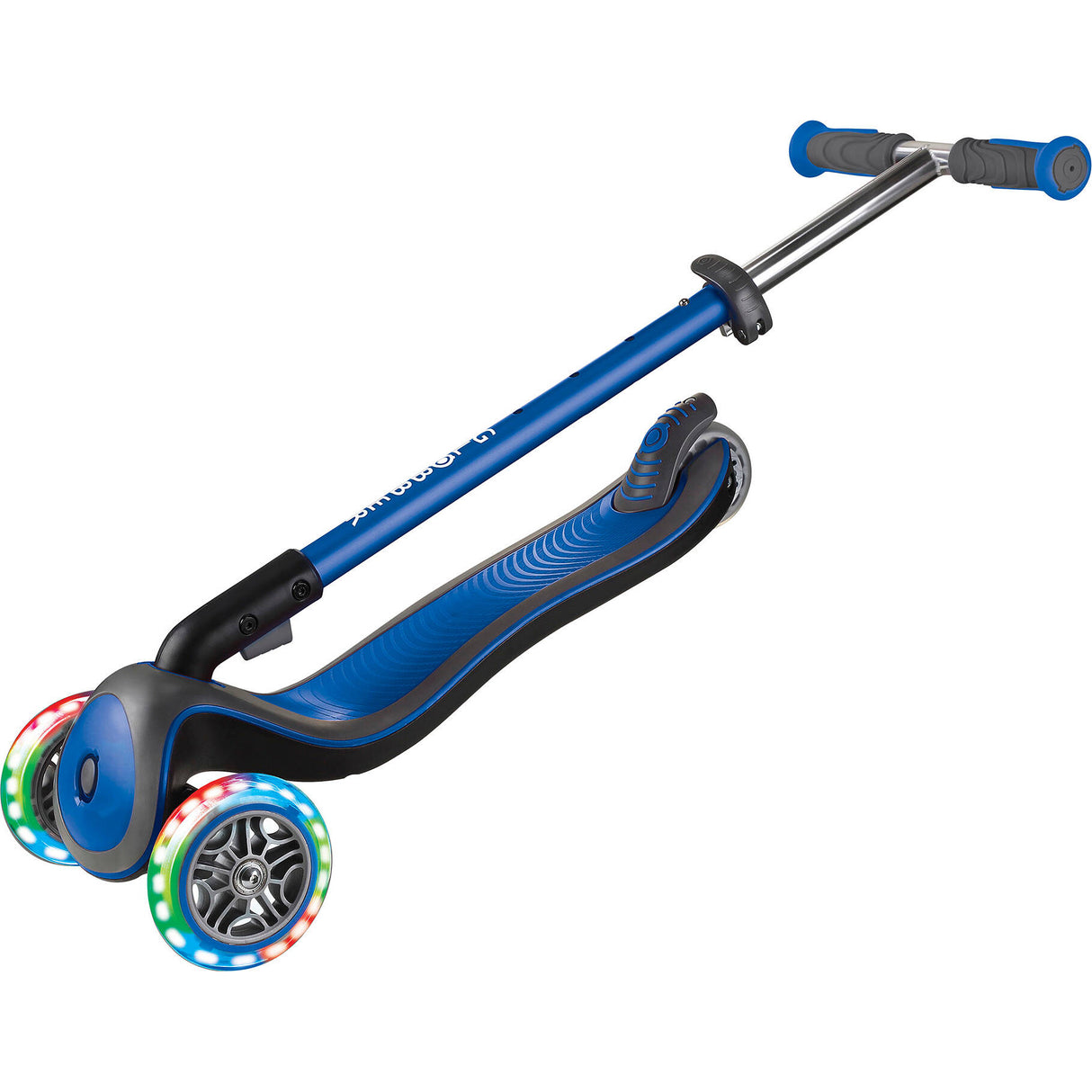 Globber Elite Deluxe Lights Light-Up Complete Scooter - Navy