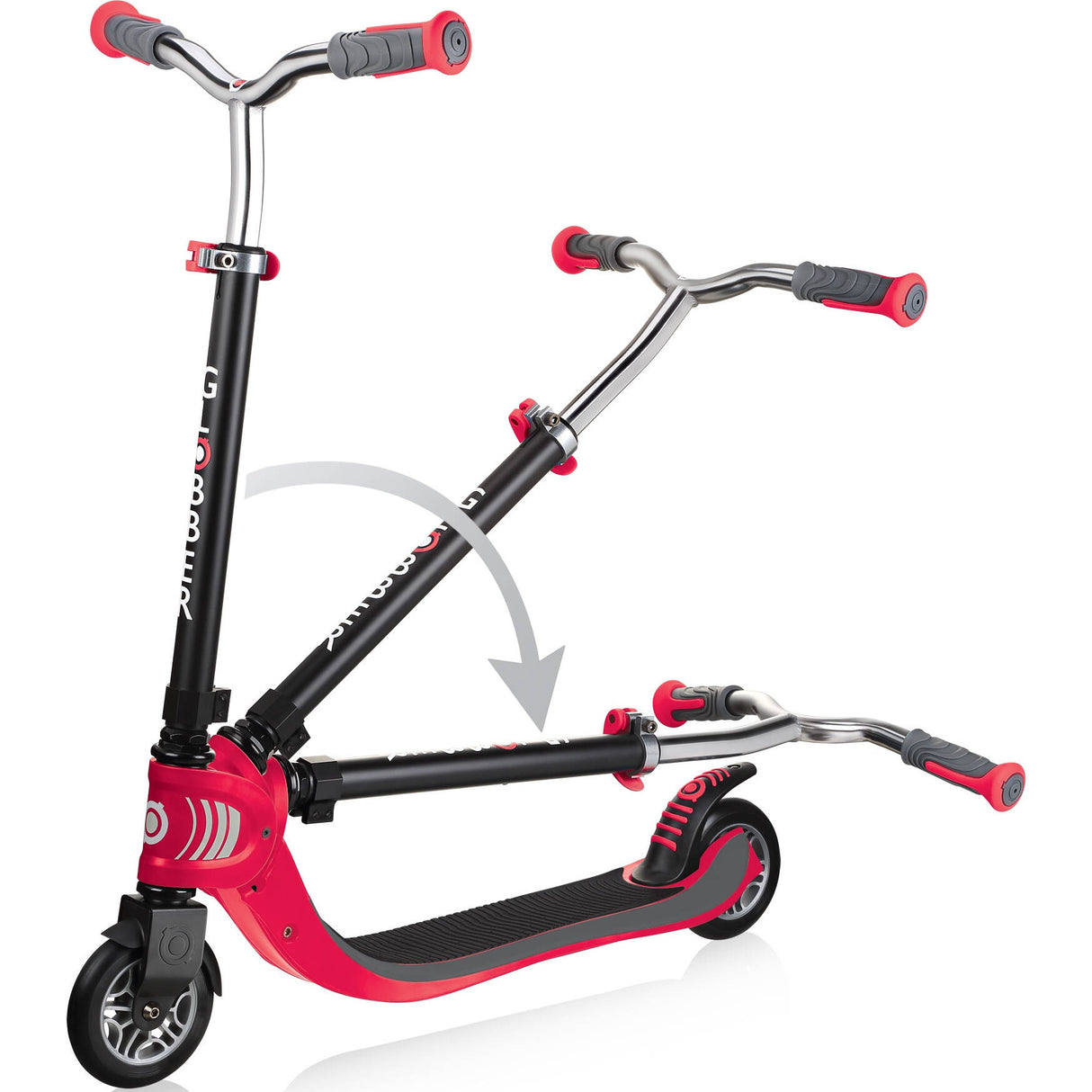 Globber Flow 125 Foldable Scooter - Black/Red