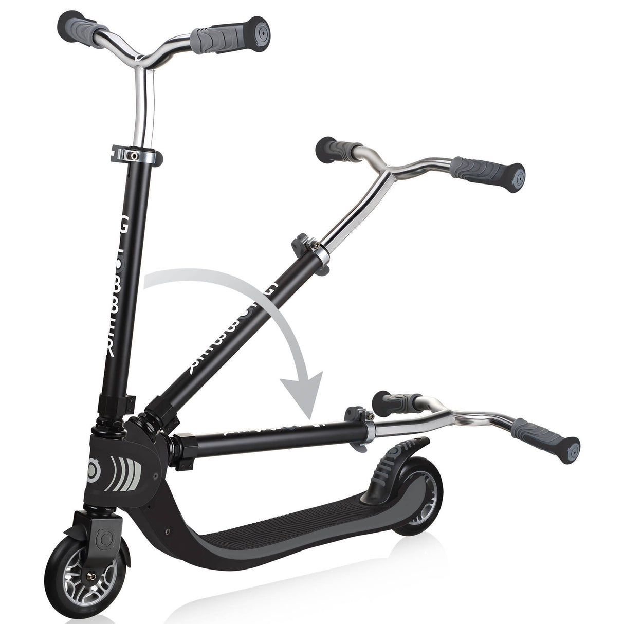Globber Flow 125 Foldable Scooter - Black/Grey