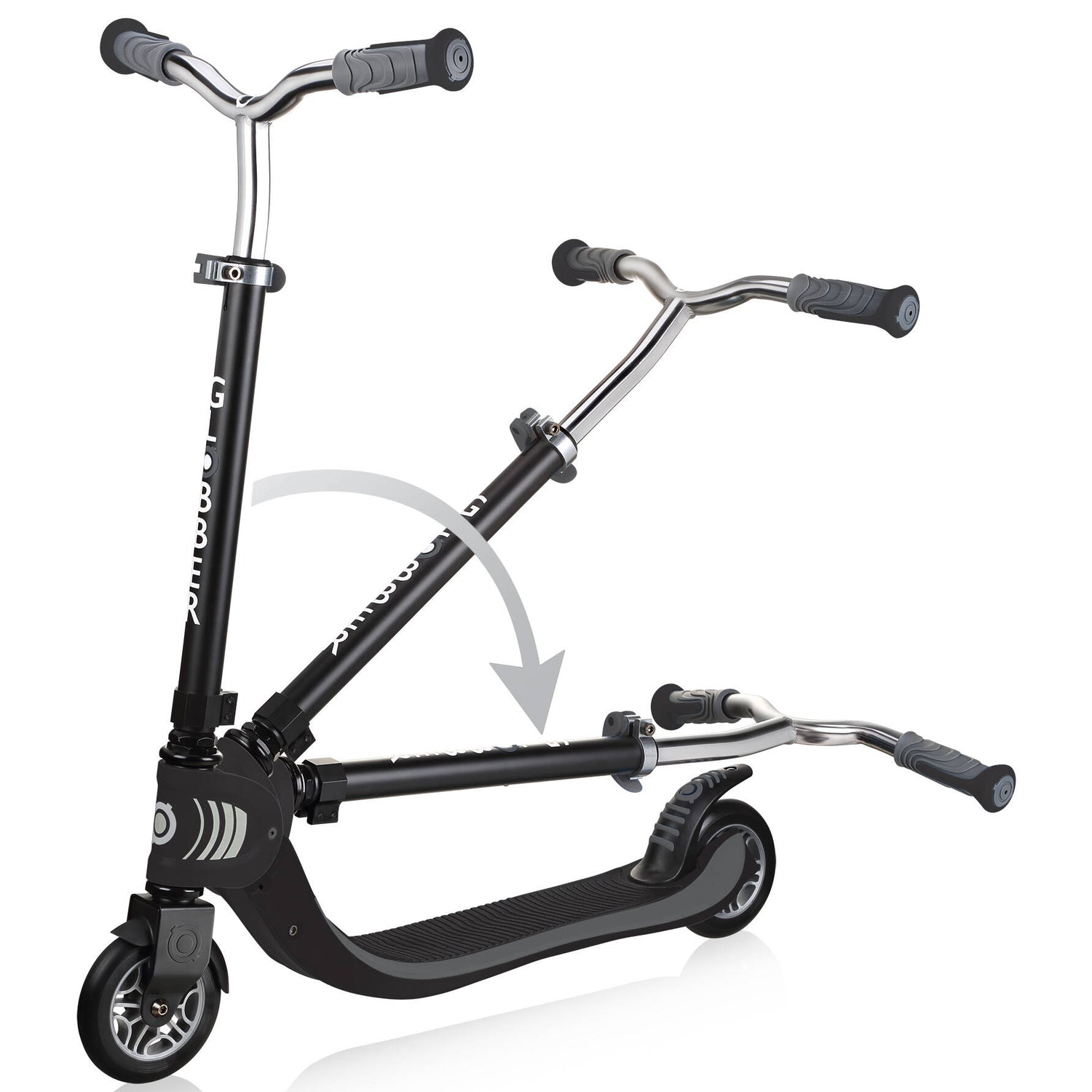 Globber Flow 125 Foldable Scooter - Black/Grey