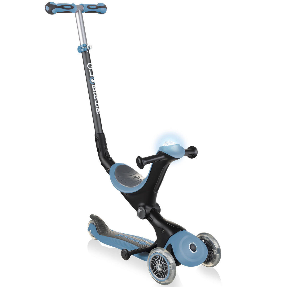 Globber GO UP Deluxe Play Lights Scooter - Ash Blue
