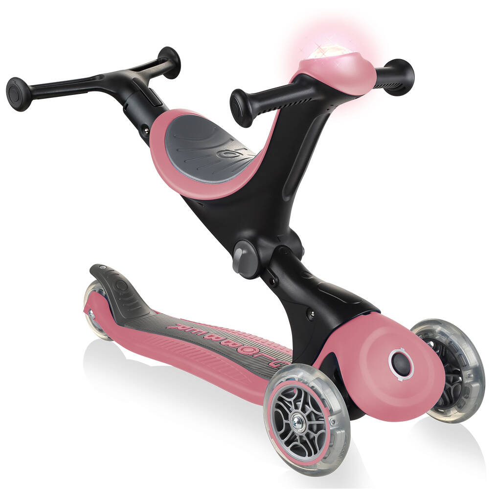 Globber GO UP Deluxe Play Lights Scooter - Pastel Deep Pink