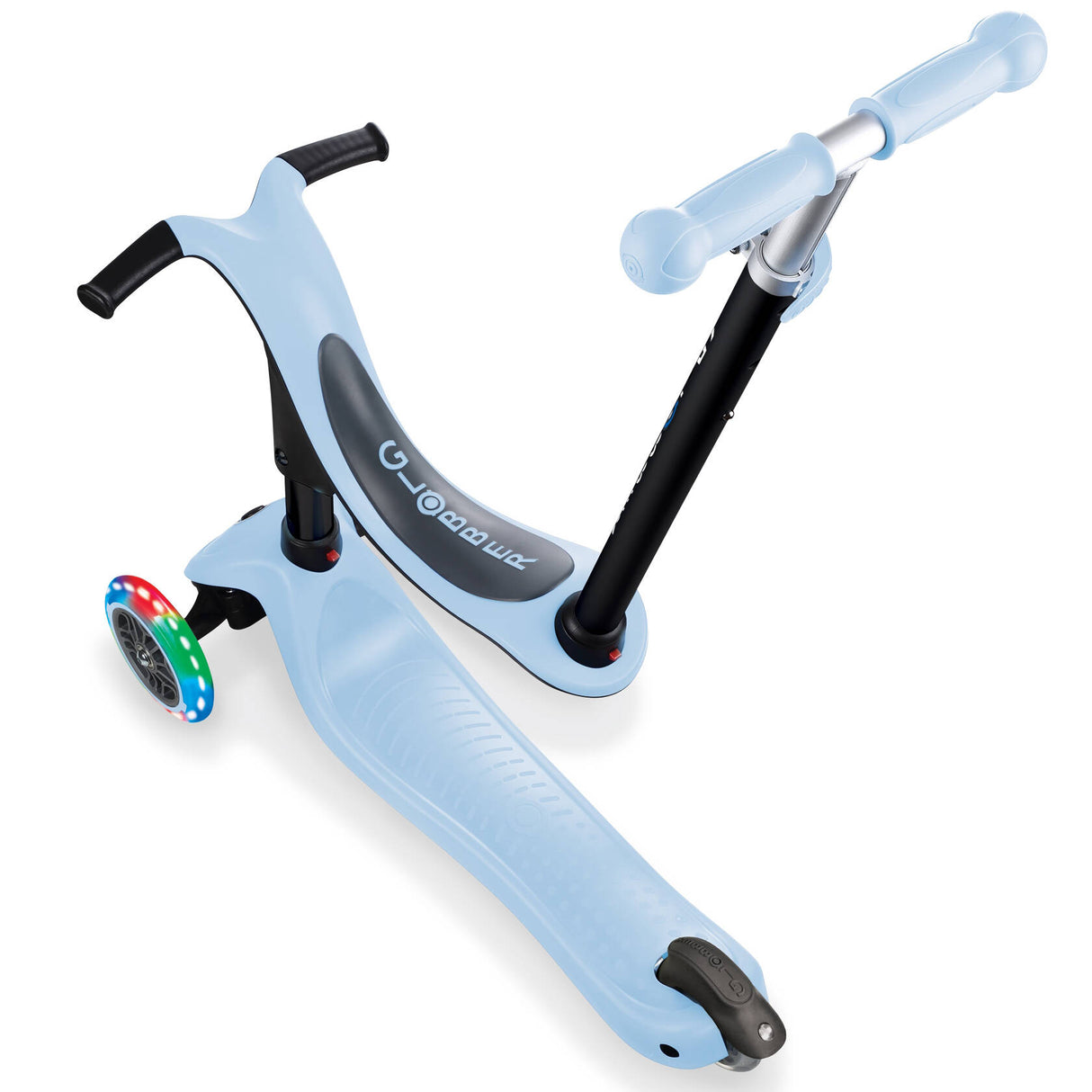 Globber GO UP Sporty Lights Scooter - Pastel Blue