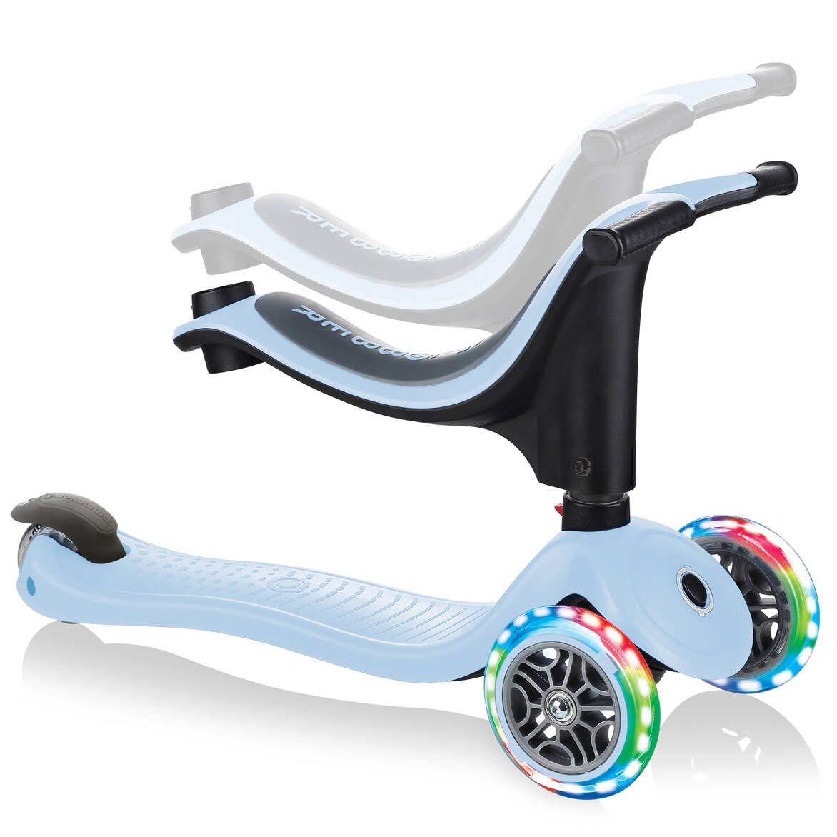 Globber GO UP Sporty Lights Scooter - Pastel Blue