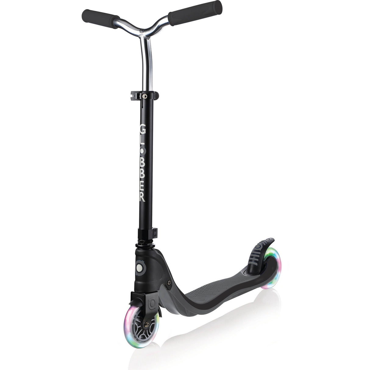 Globber Flow 125 Lights Complete Scooter - Black/Grey