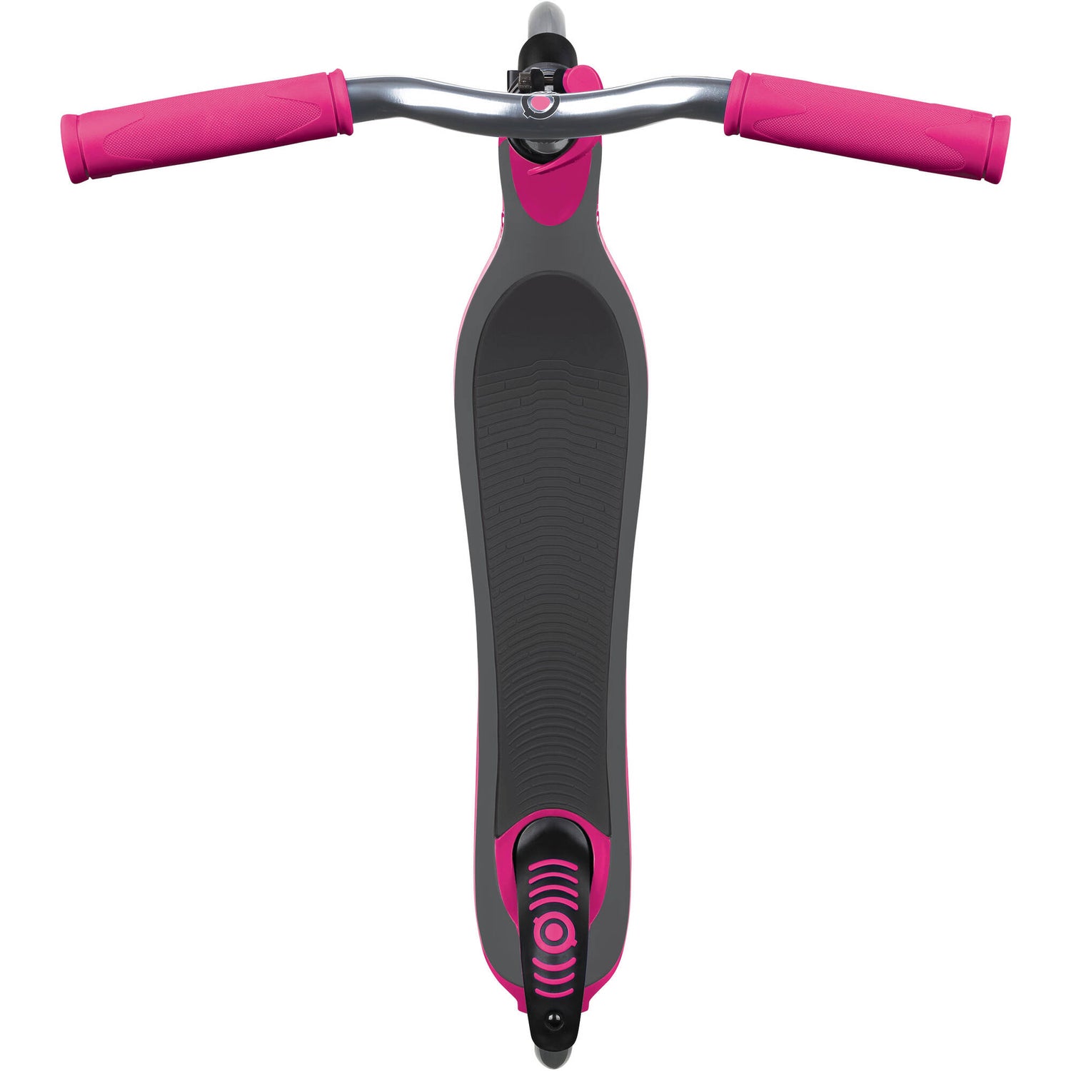 Globber Flow 125 Lights Complete Scooter - Ruby/Grey