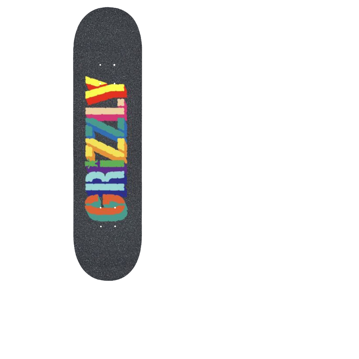 Grizzly Claymation Skateboard Grip Tape - Black